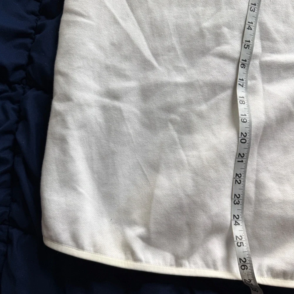 Michael Kors Mens Hybrid Quilted Puffer Fleece Zip Up Hoodie Jacket White Grey M